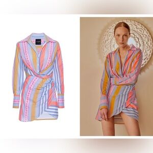 Le Superbe 'Goa' Blue Cotton Montmartre Dress Size 0 - NWOT